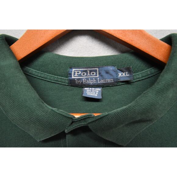 Polo Ralph Lauren Men’s XXL Long Sleeve Polo Shirt Green 100% Cotton - Picture 2 of 7
